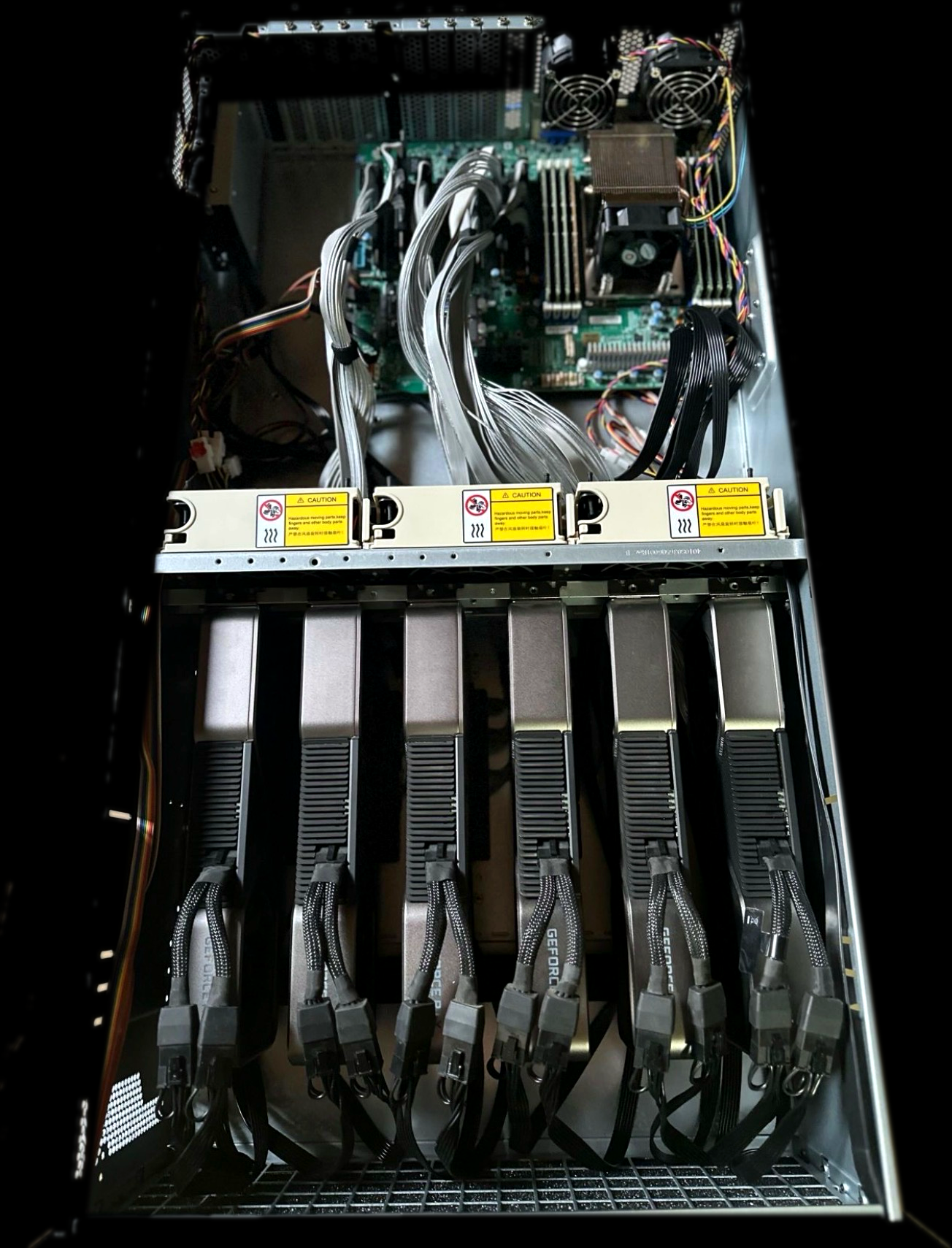 Spartan compute unit — open six-GPU chassis